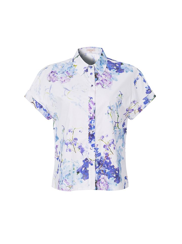 Printed collar shirt