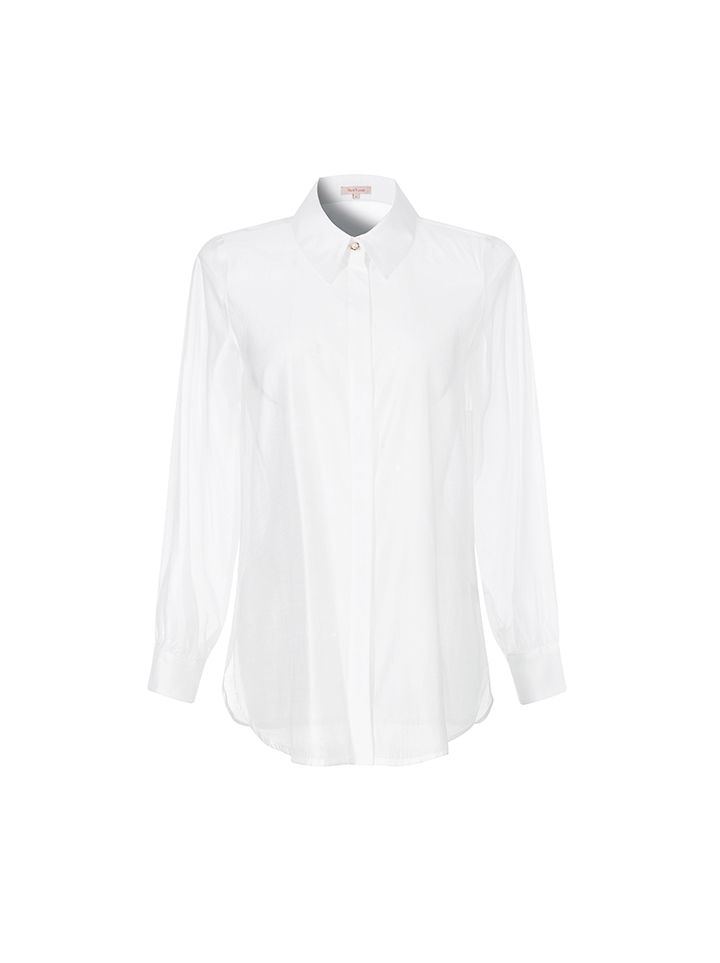 collar organza shirt