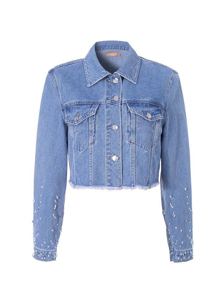 Denim embellished jacket