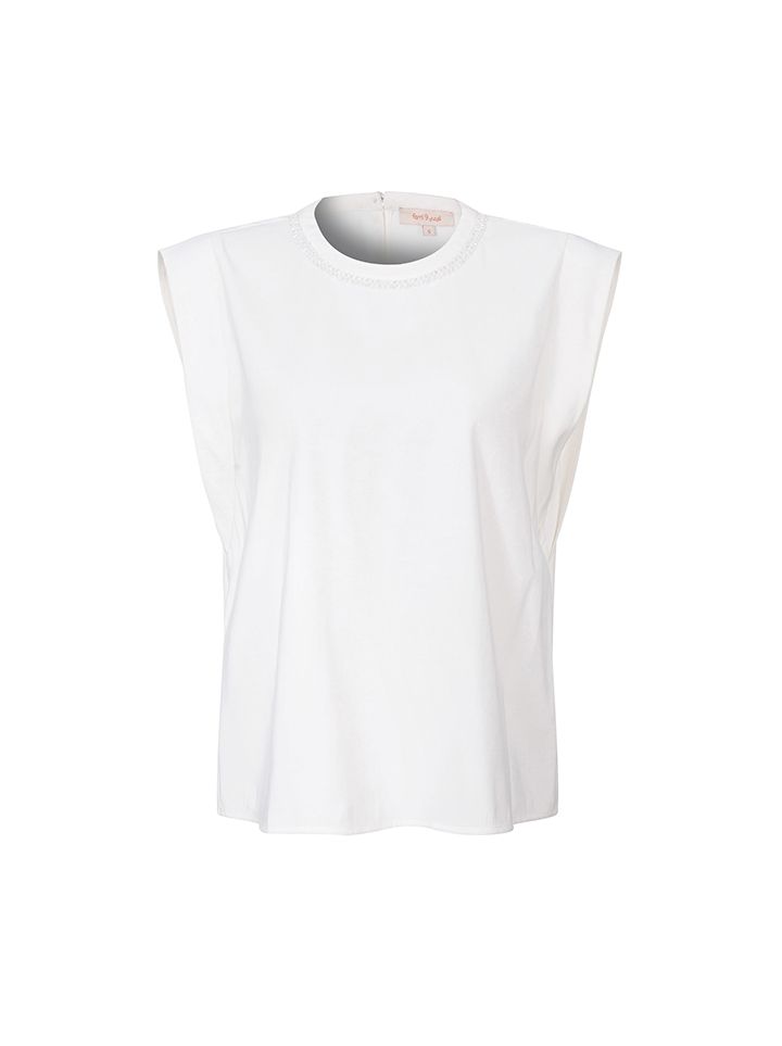 Embellished Neckline Top