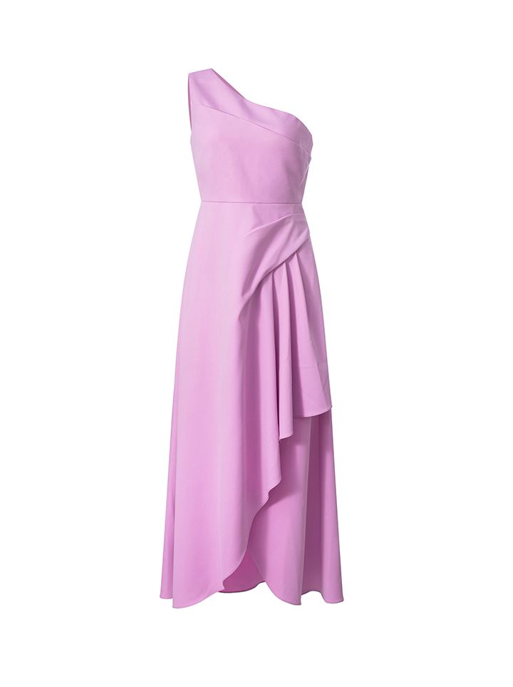 asymmetrical drape dress