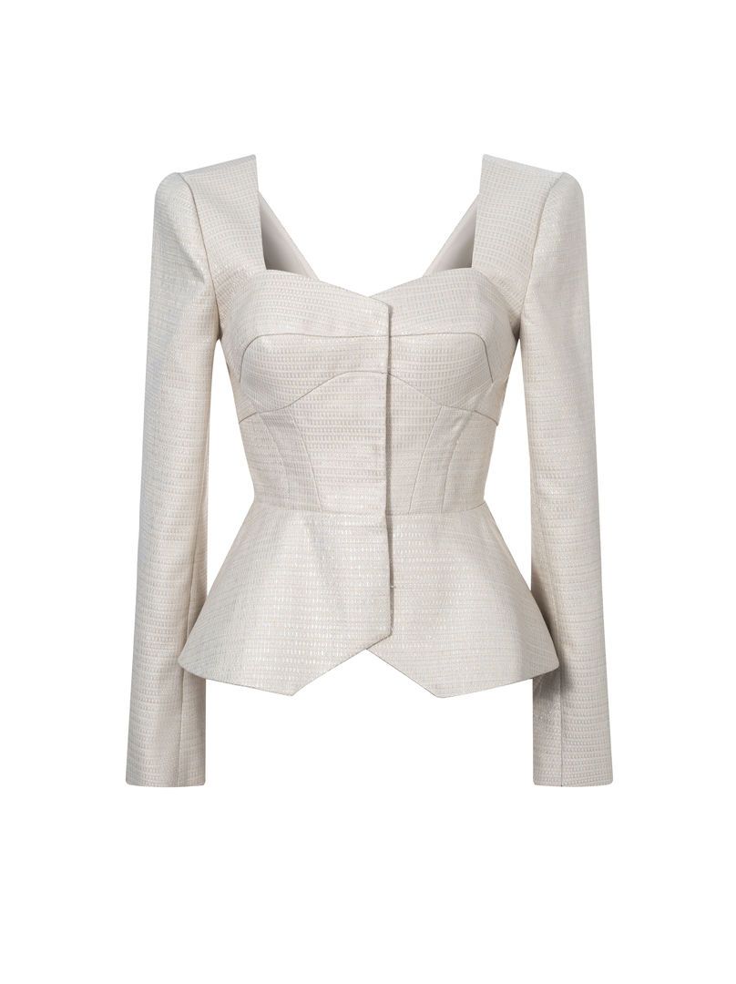 Sweetheart neckline jacket