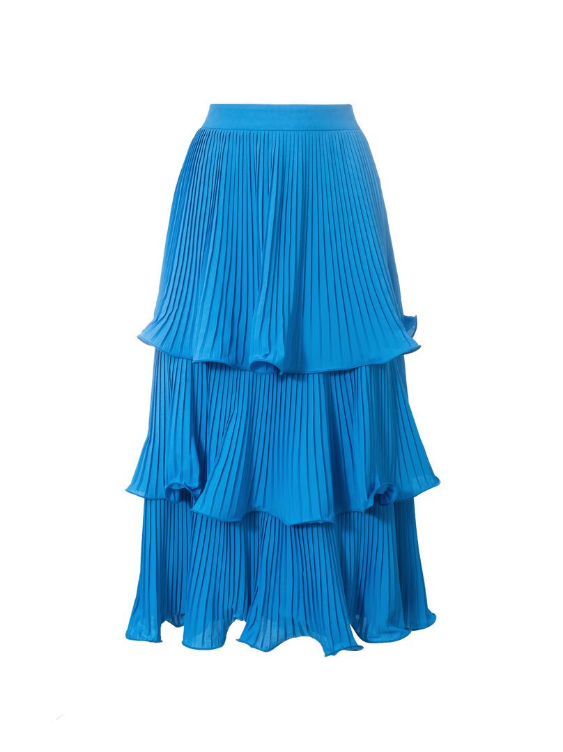 Tiered pleated skirt