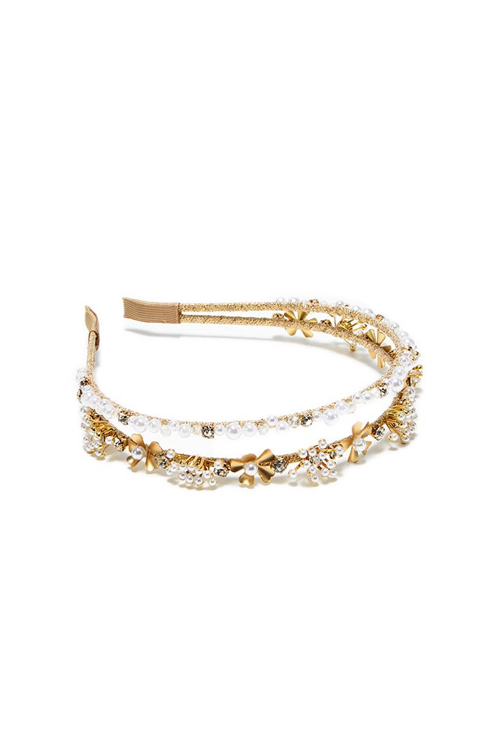 Gold double line headband