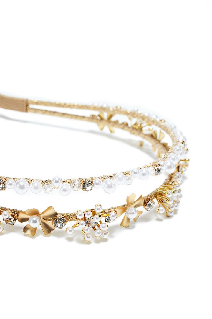 Gold double line headband