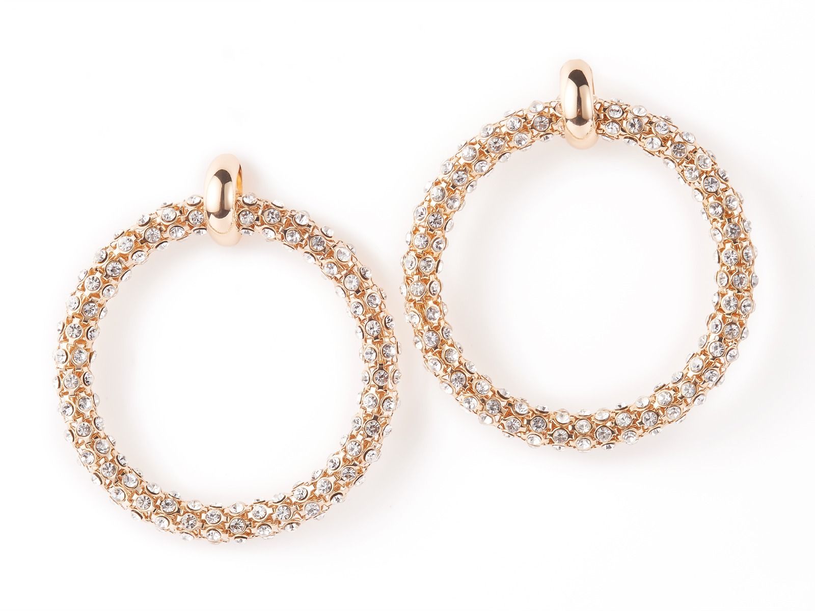 Big crystal hoop Earrings