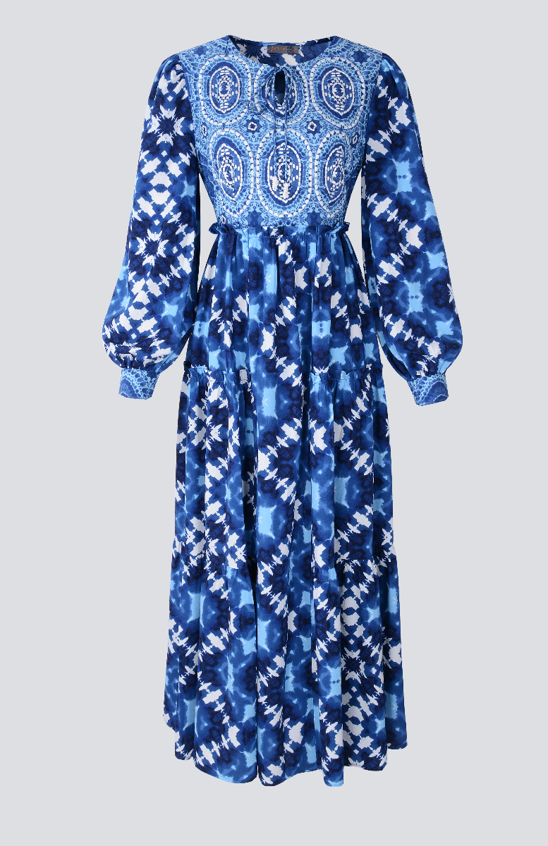 Overlay print kaftan