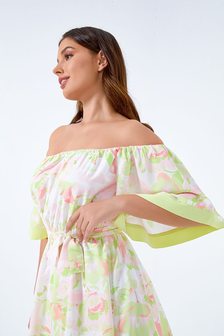 Cold Shoulder Ruffle Dress