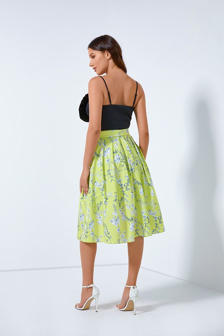 Allover printed skirt