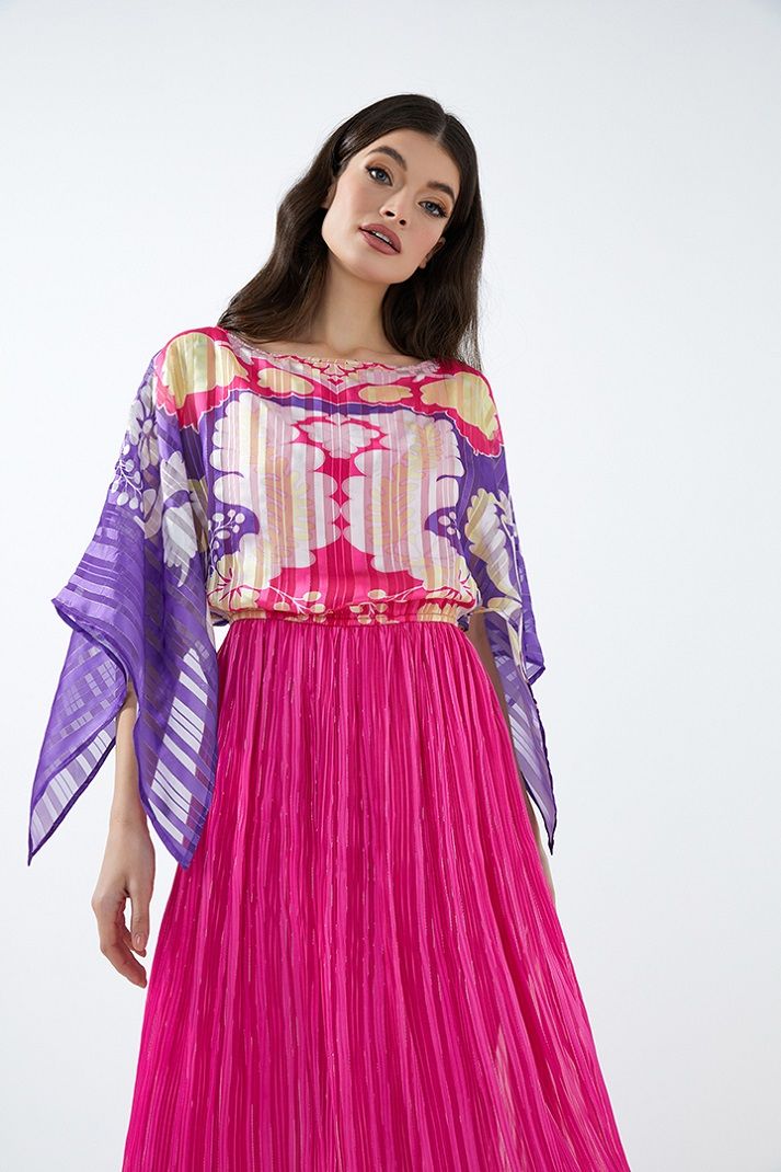 Printed chiffon dress