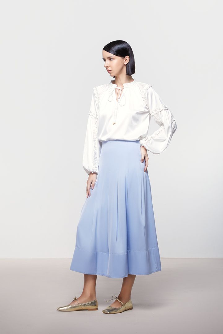 A-line midi skirt