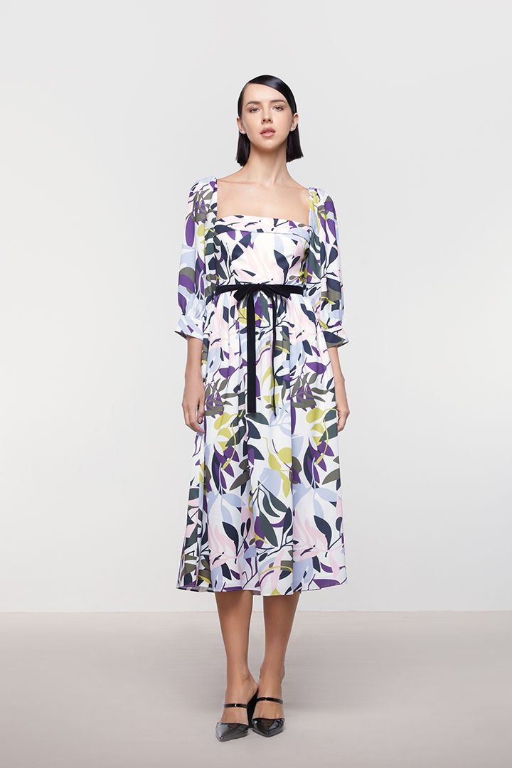 Printed midi dress