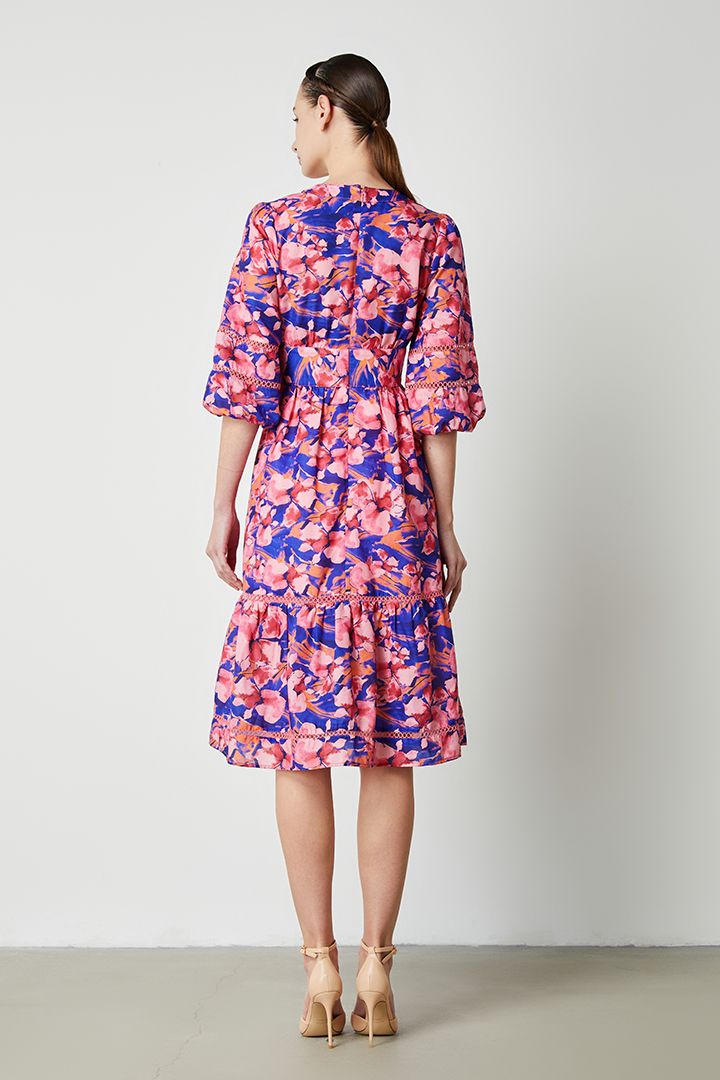 Buttoned Floral Dress