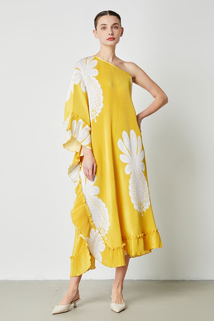 Ruffle Pleated Kaftan