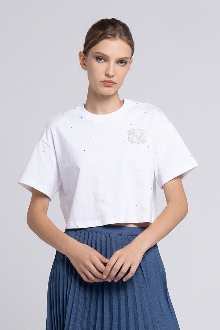 Rose applique T-Shirt