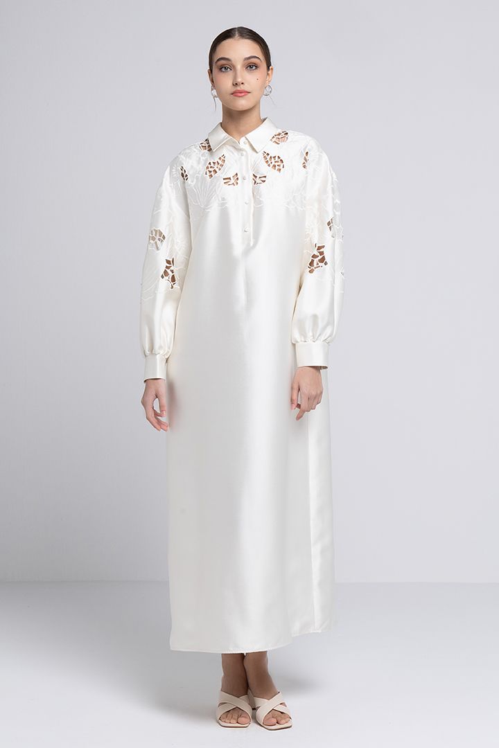 Collar neckline kaftan