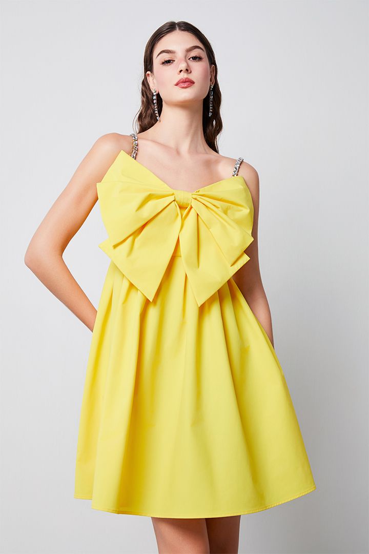 statement bow dress