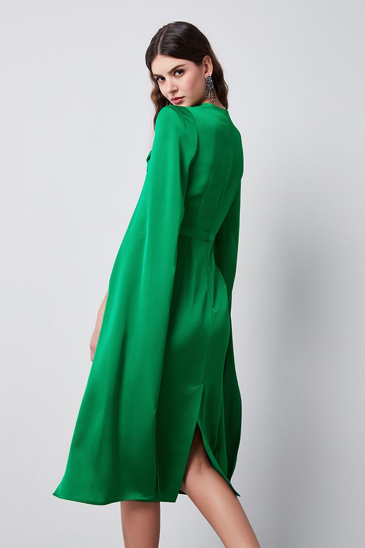 Cape Long Sleeves Dress