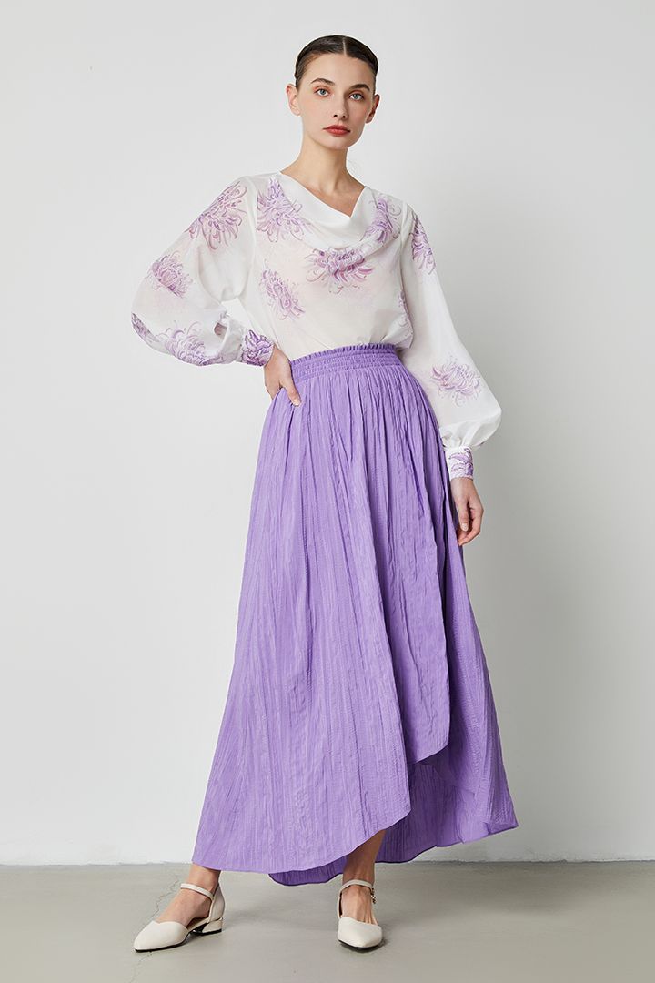 Smocking Waistband Skirt