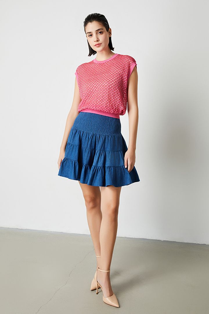 Smocking Mini Skirt