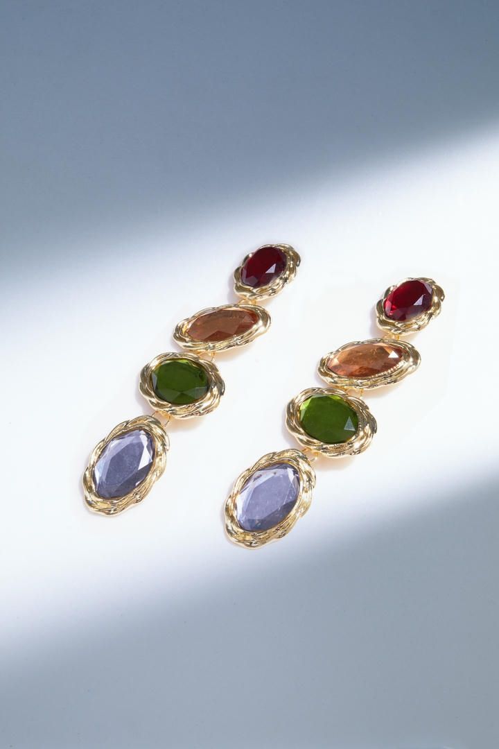 Colored stones earrings