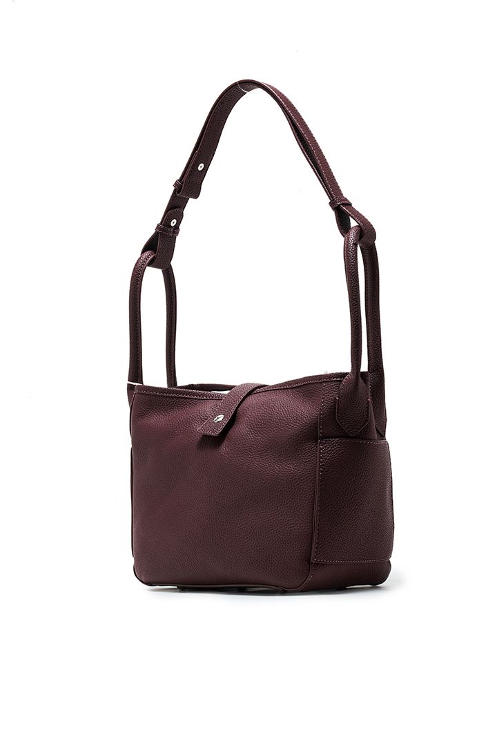 Leather Purple Hand Bag