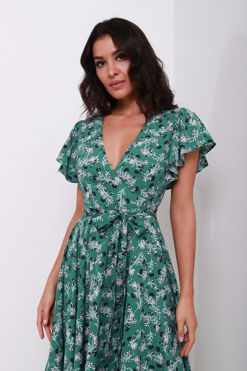 Ruffled floral dress