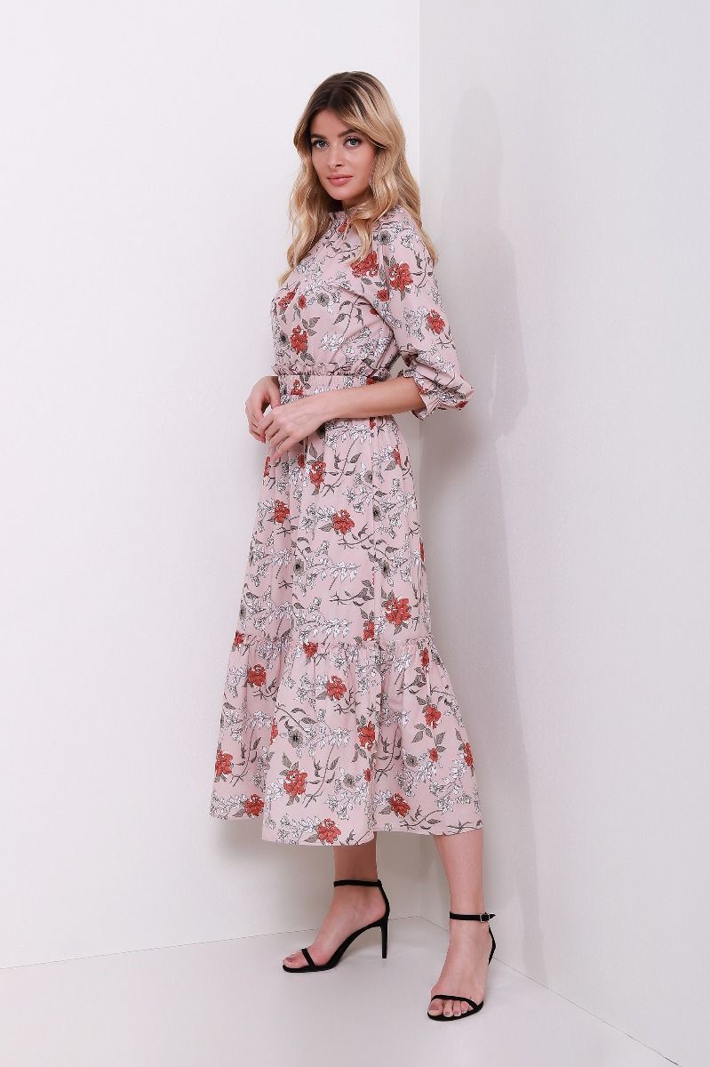 floral high neck dress