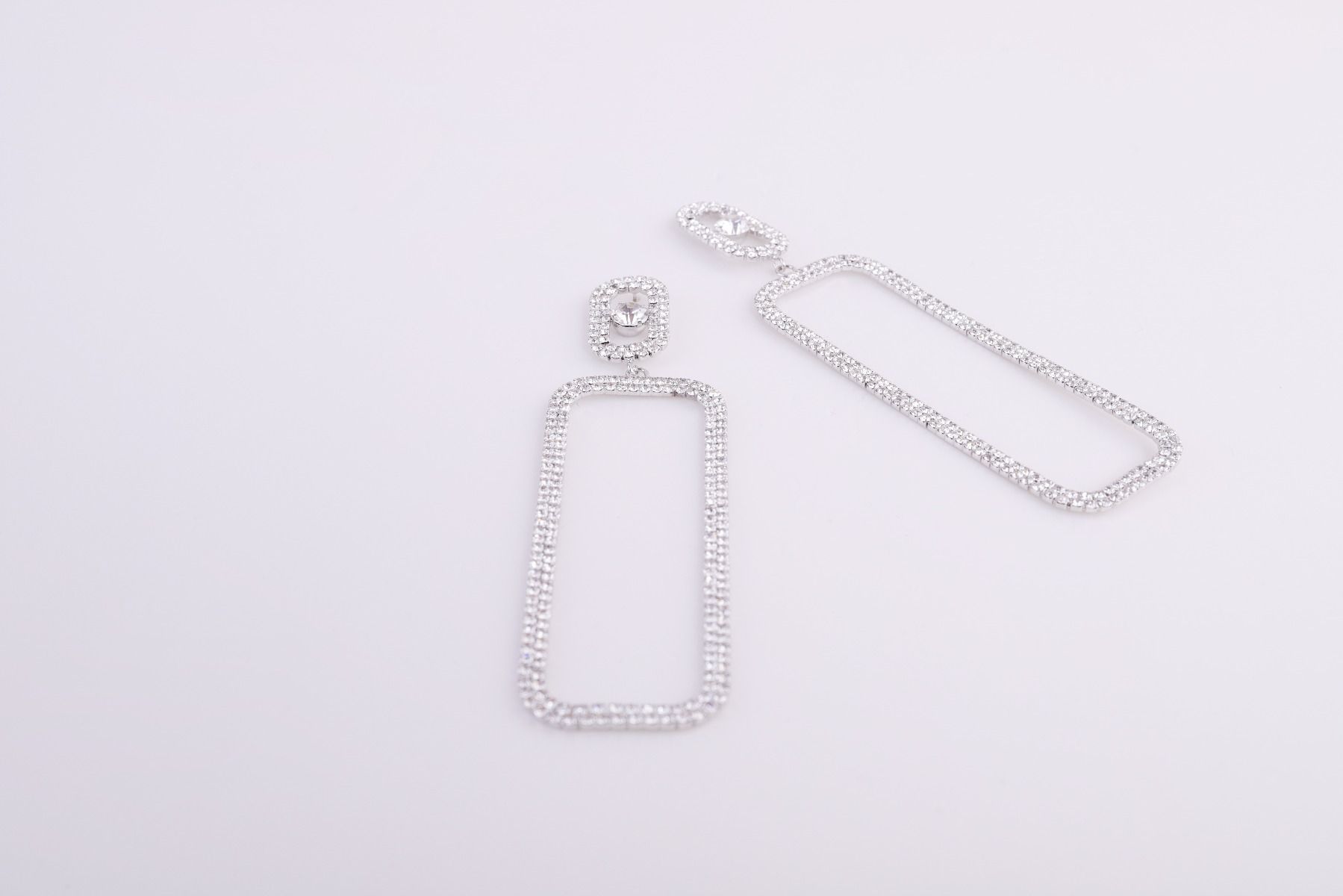 Rectangle Crystal  Earrings