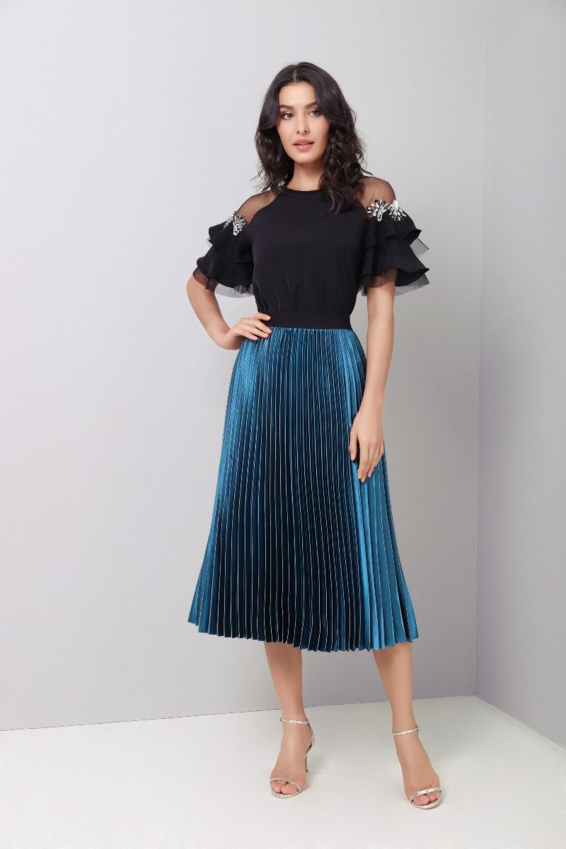 Tulle Sleeves Top