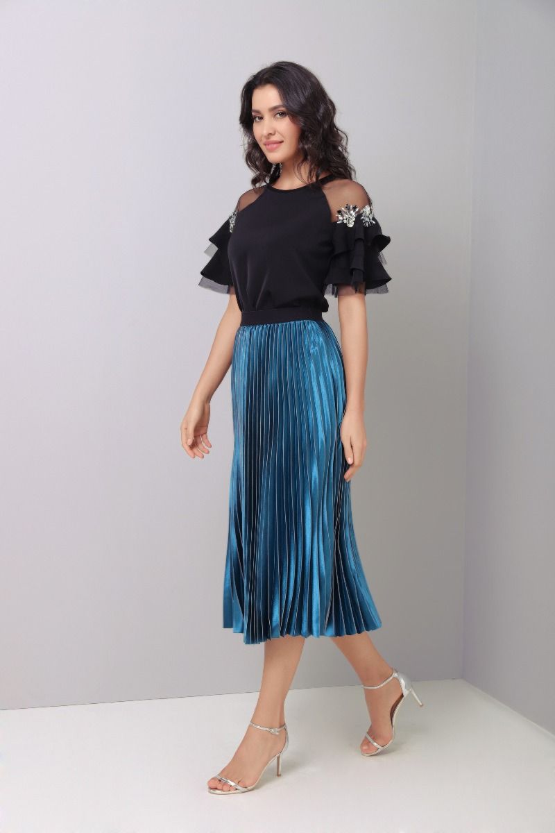 Tulle Sleeves Top