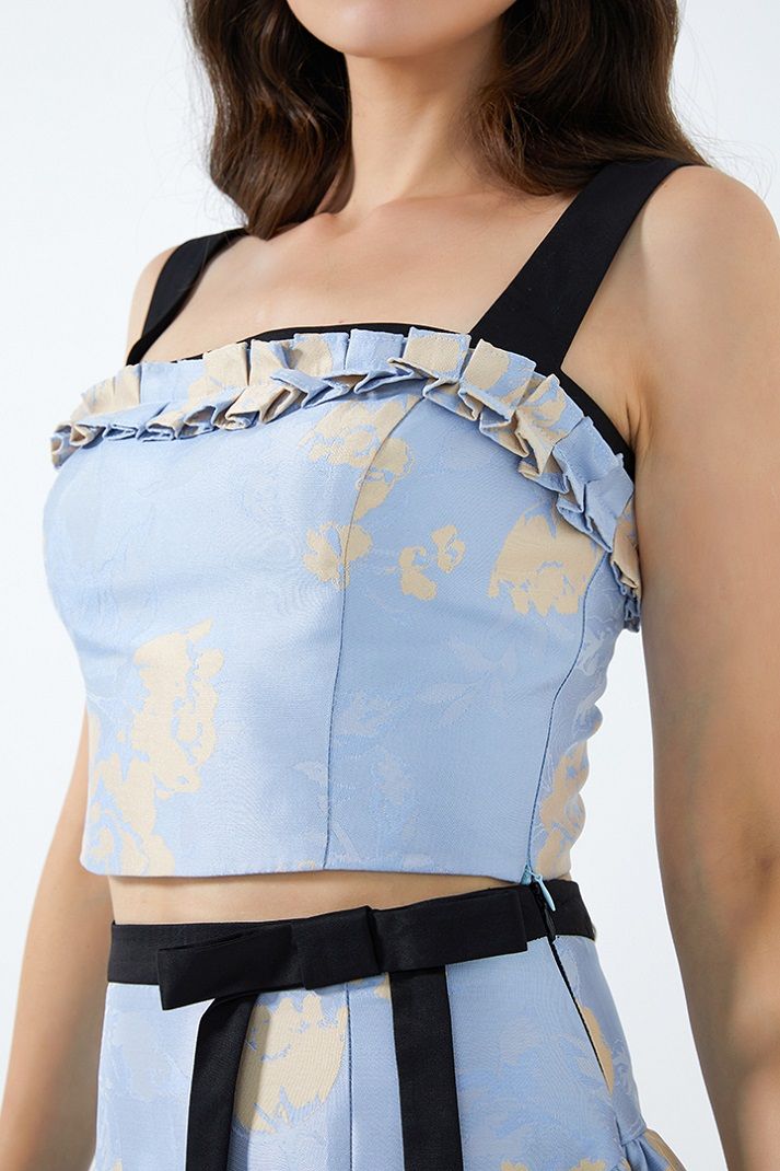 Brocade cropped top