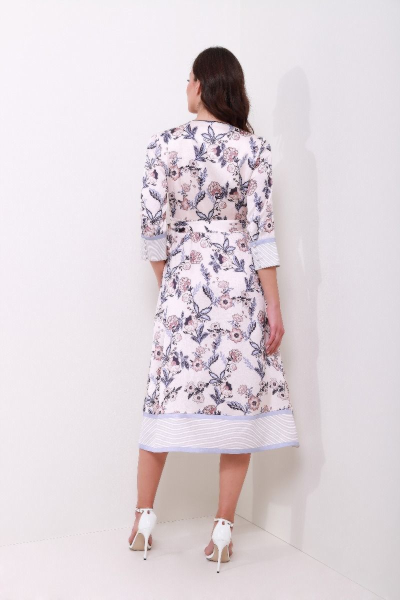 Mat satin floral dress