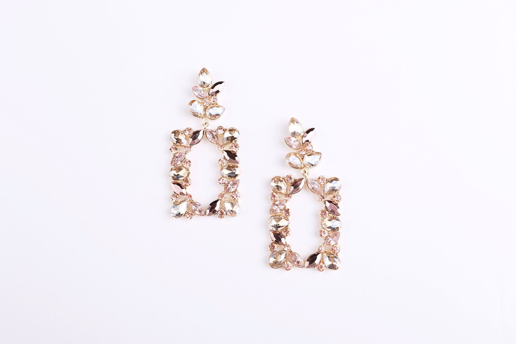 crystal frame earrings 