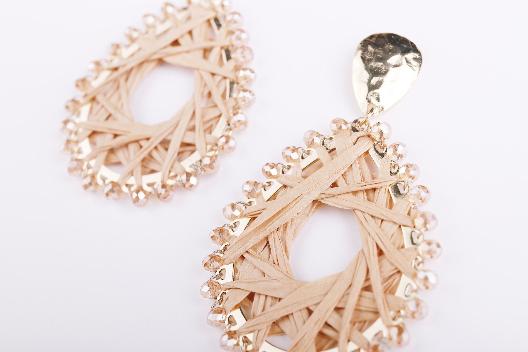 drop rattan earrings