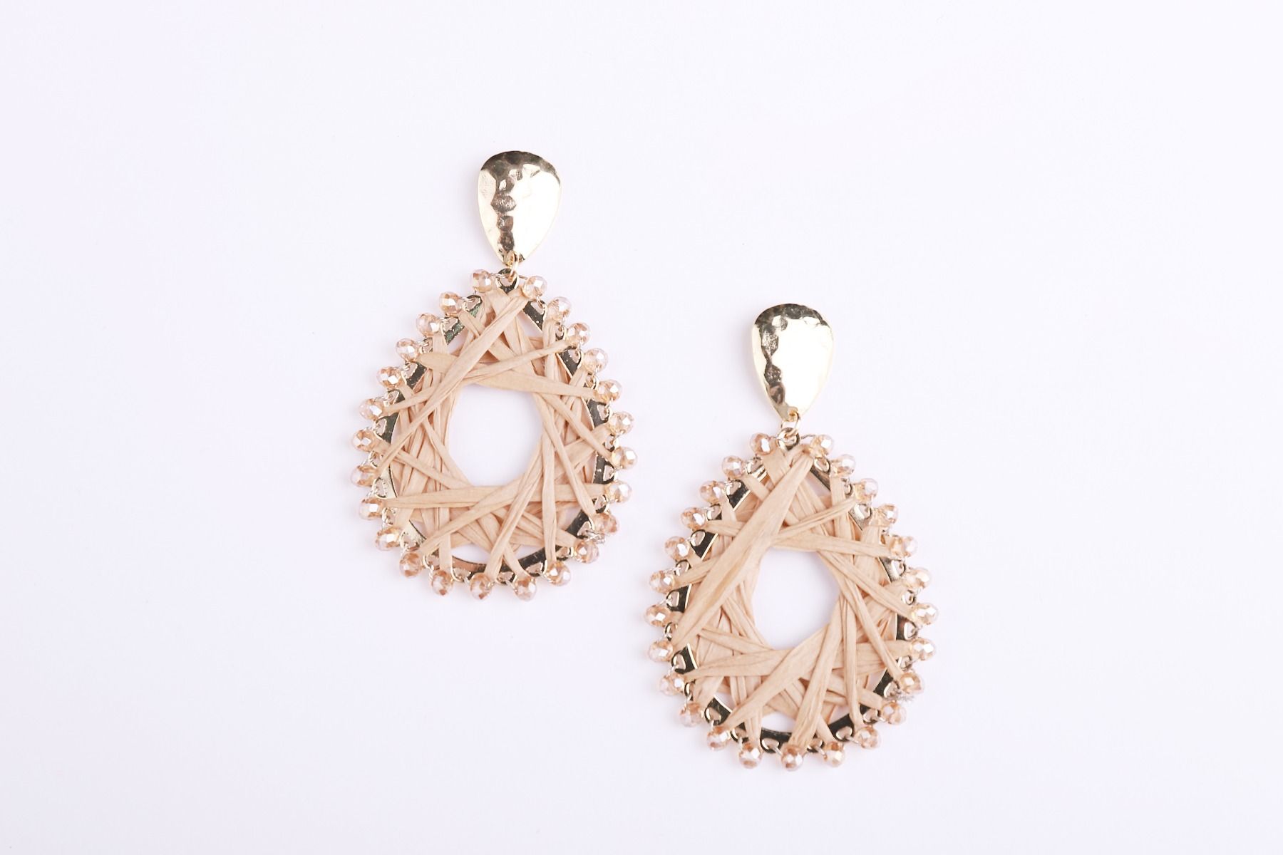 drop rattan earrings