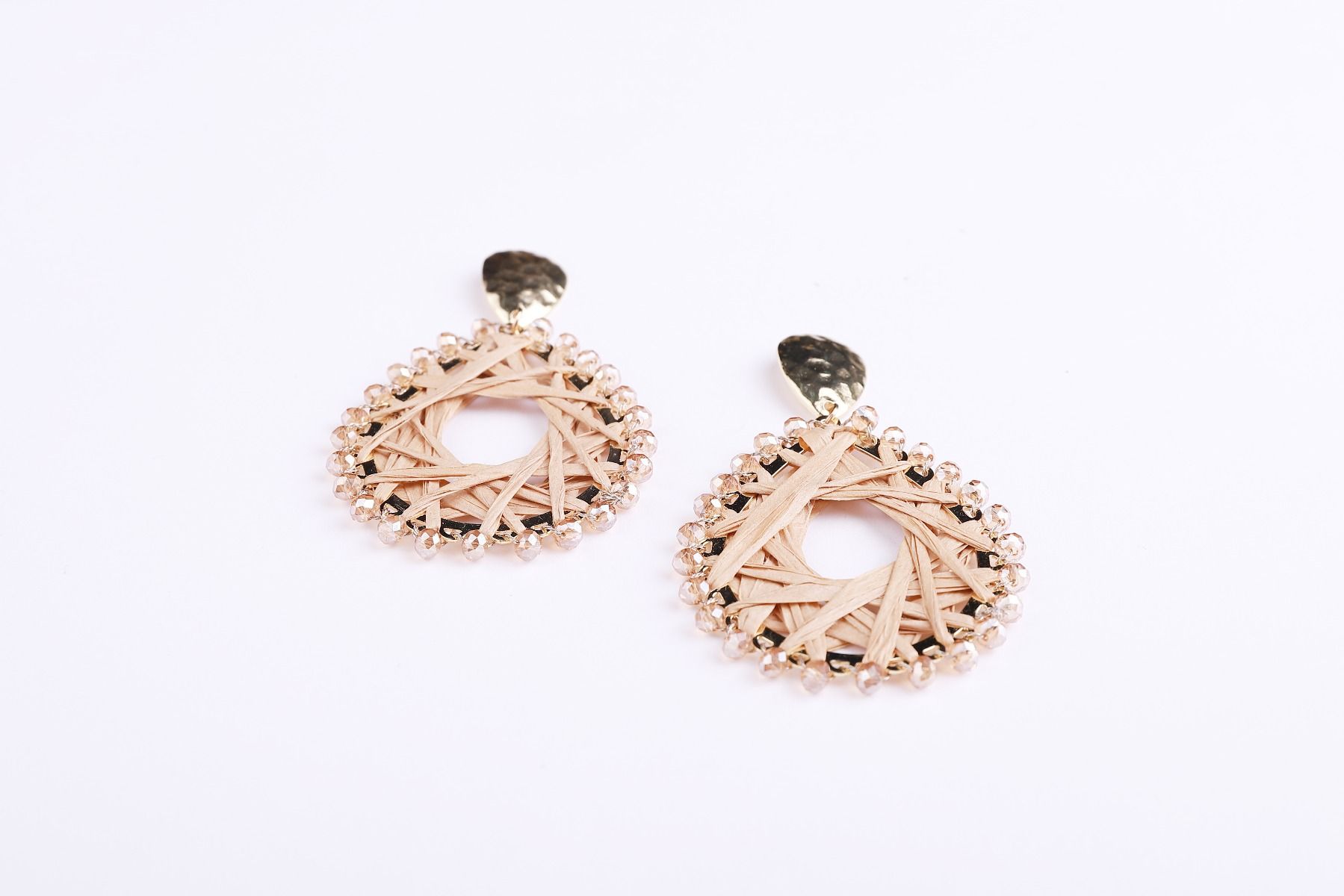 drop rattan earrings