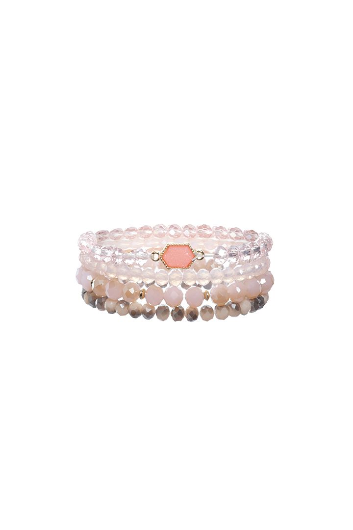 Elastic crystals bracelet set