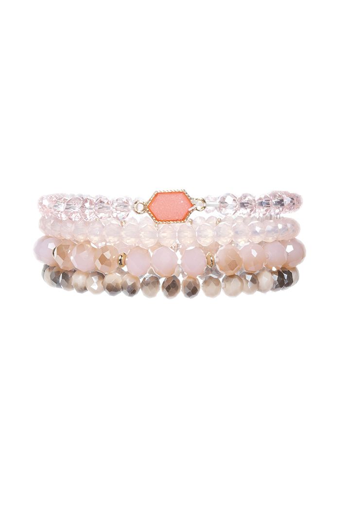 Elastic crystals bracelet set