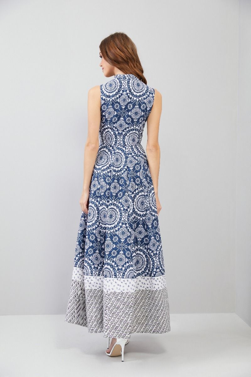 Printed Sleeveless Kaftan