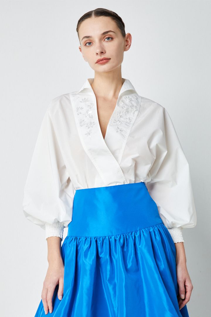 Taffeta Wrap Top