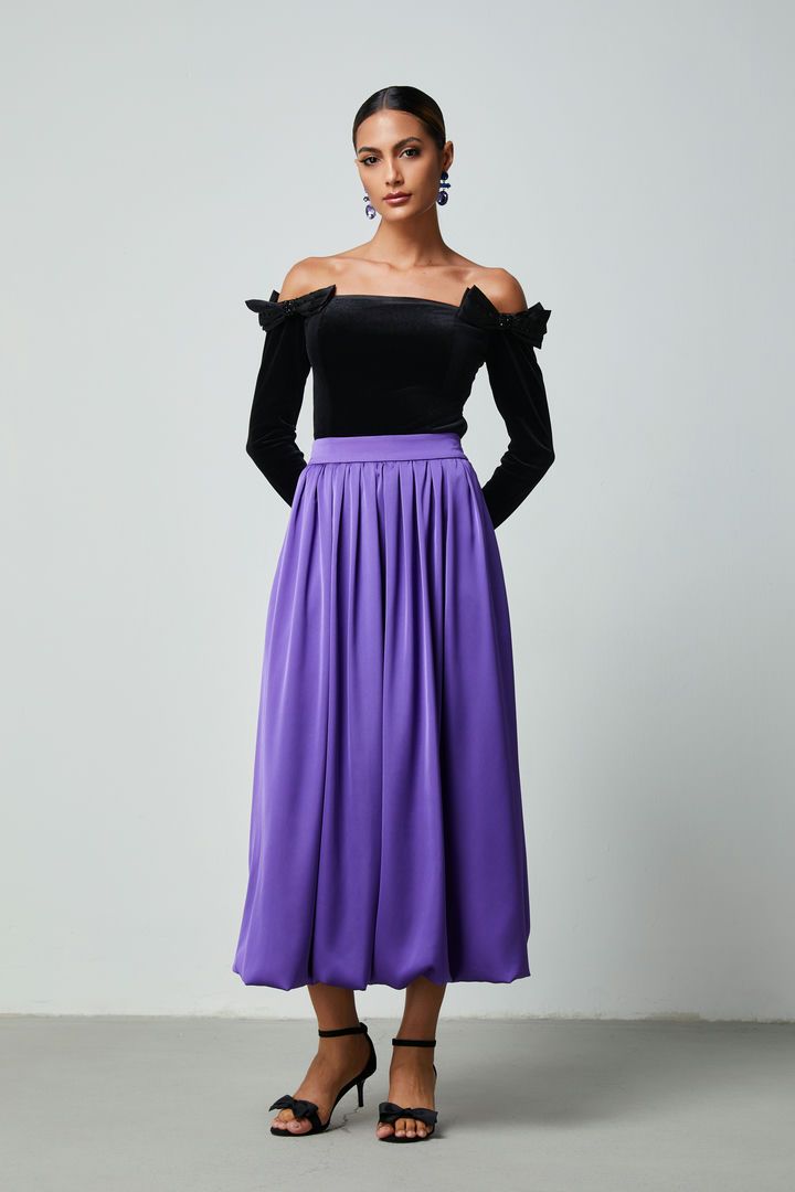 soft pleats skirt