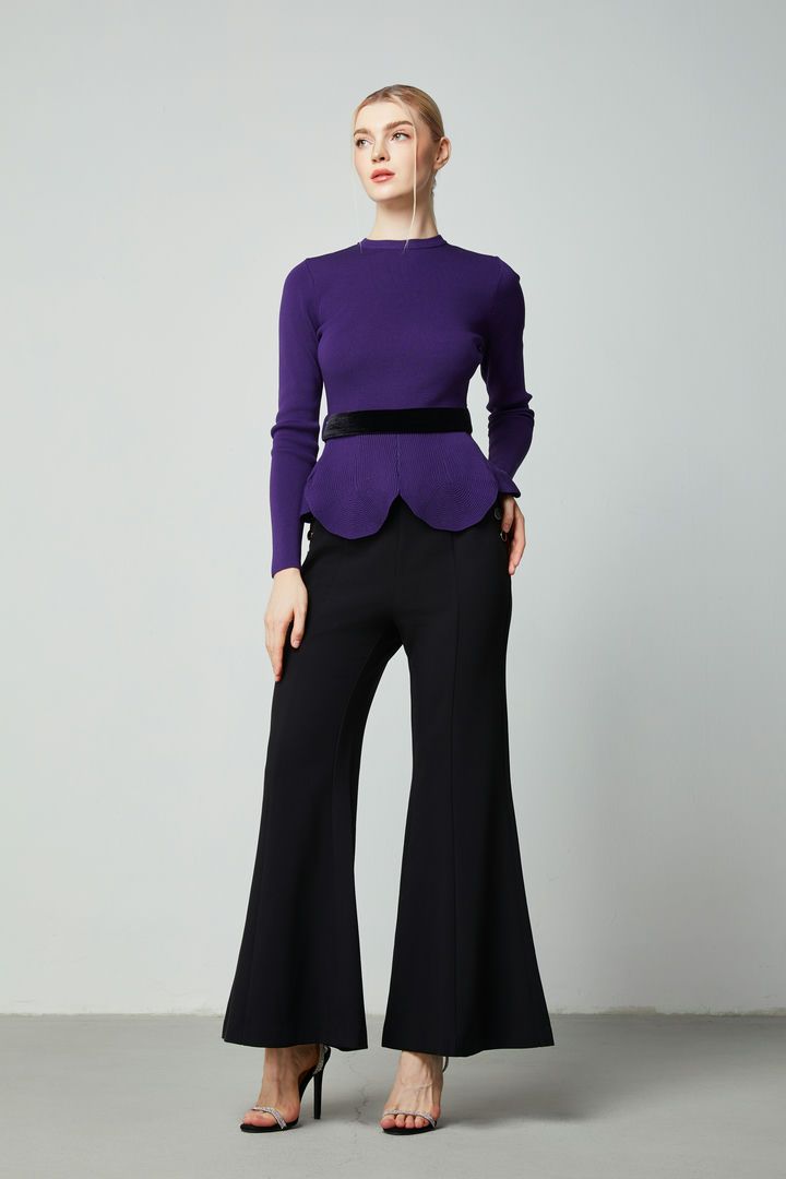 High waist flared pants