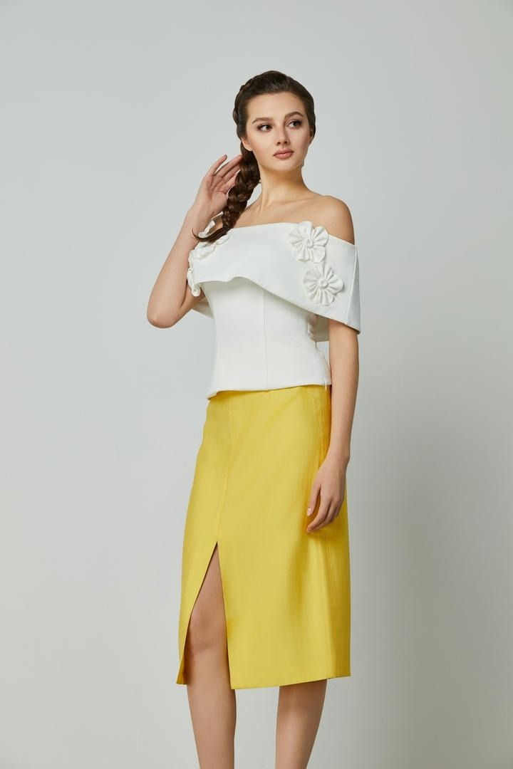 Sleek Front-Slit Pencil Skirt