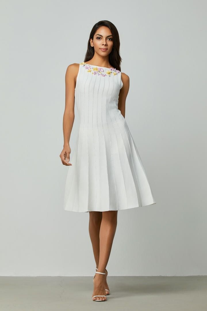 Colored flowers details dress