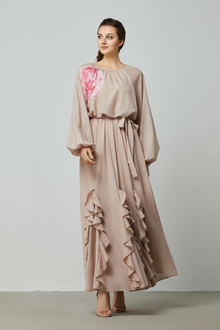 Ruffle Grace Printed Dress