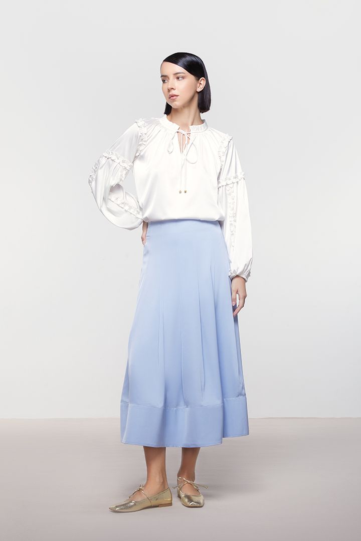 A-line midi skirt