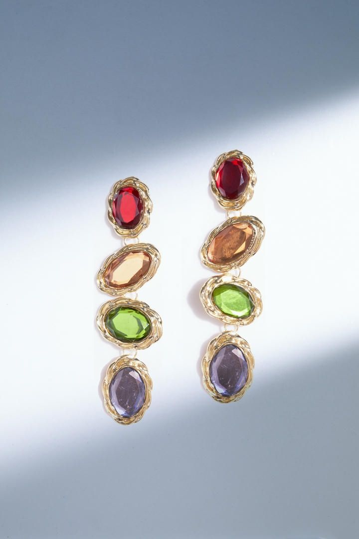 Colored stones earrings