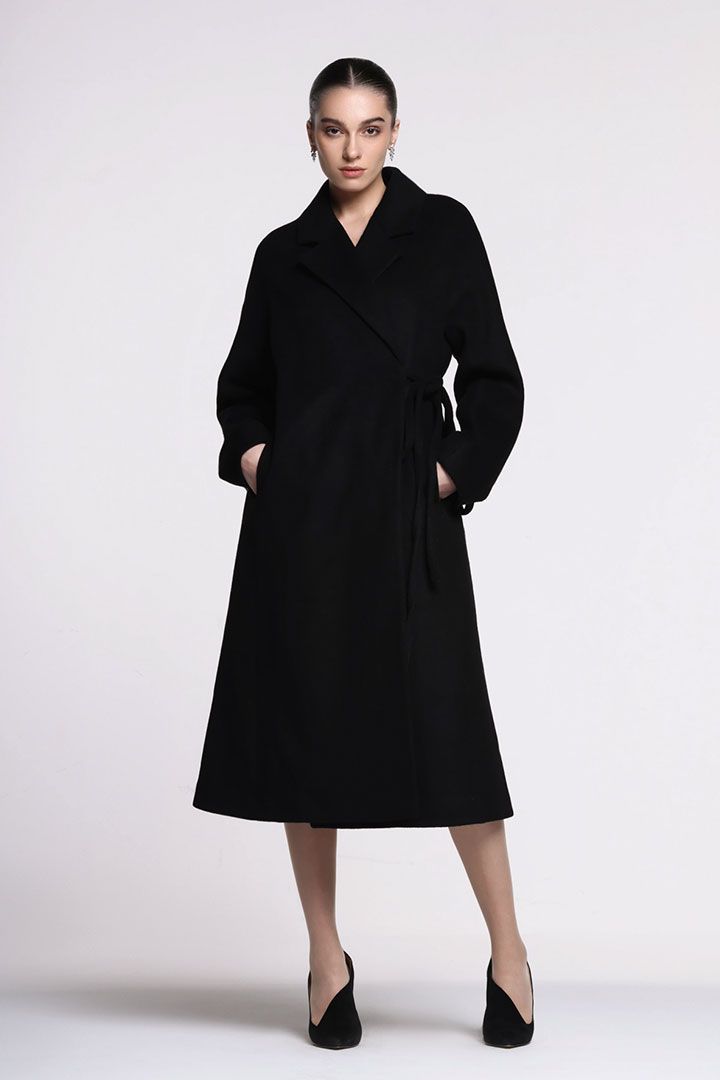 Self-tie belt Coat 